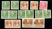 F324-25 m.fl. Postfrisk lot inkl kpl serie Bellman med BC-CB-par m.m.