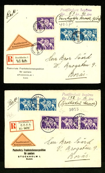 Två fina pfsk sända från PFFS 1933-34.