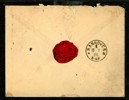 Brev till Tyskland med 38 öres frankering, stpl GÖTEBORG 13.1.1886. Litet hål. Baksidan med ankomststpl HANNOVER 15.1.86.