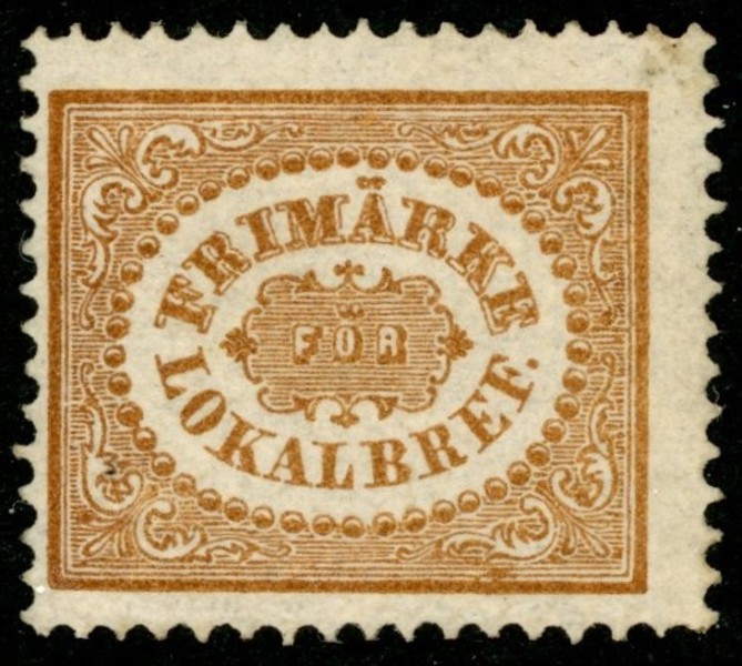 F13N1. Ostämplat ex, omgummerat.