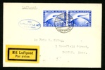 TYSKLAND/REICH. Zeppelinbrev till USA med 2x Mi423 (en vikt hörntand). Stpl FRIEDRICHSHAFEN 10 OKT 28.
