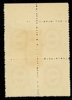 HF1. Halvofficiellt flygpostmärke 1912. Postfriskt 4-block, svag tonad fläck.