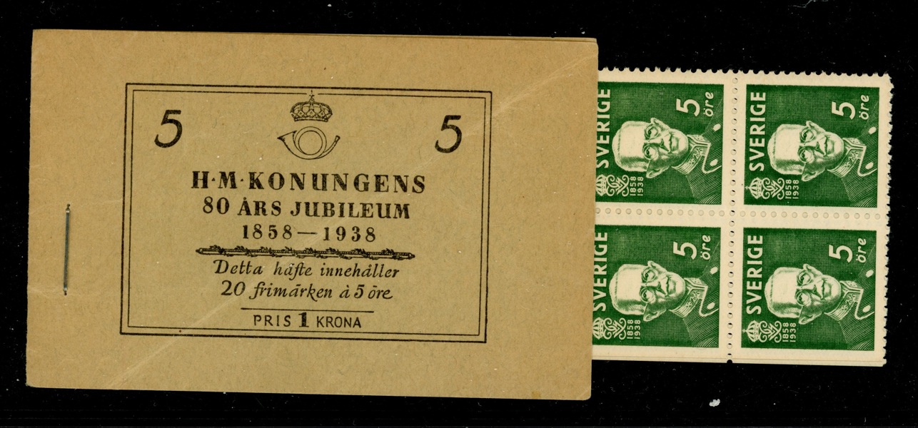 H36BC R. Diagonalt veck på omslaget, men felfria frimärken. F 4000 kr