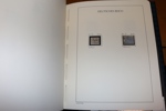 TYSKLAND/REICH. Omfattande samling 1872-1945 i tre påkostade Leuchtturm förtrycksalbum med kassetter.