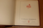 Vackert, tomt, Sverigealbum "VINJETT" med blad 1855-1954 samt tjänste/lösen/militär. 