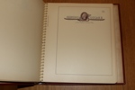 Vackert, tomt, Sverigealbum "VINJETT" med blad 1855-1954 samt tjänste/lösen/militär. 