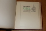 Vackert, tomt, Sverigealbum "VINJETT" med blad 1855-1954 samt tjänste/lösen/militär. 