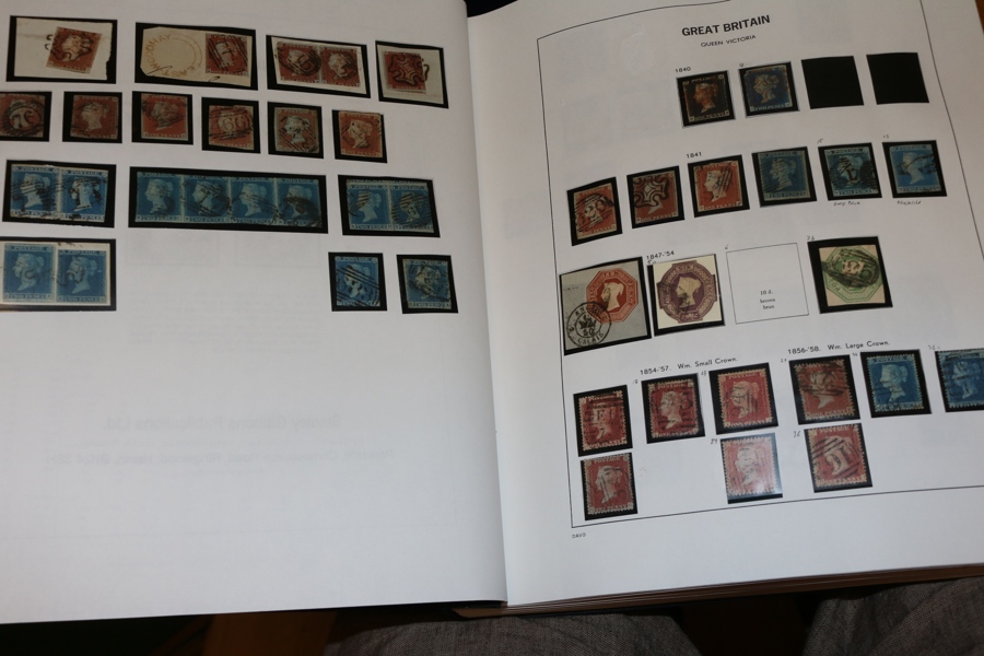 ENGLAND. Välfylld samling i Davo-album med fickor 1840-1999.