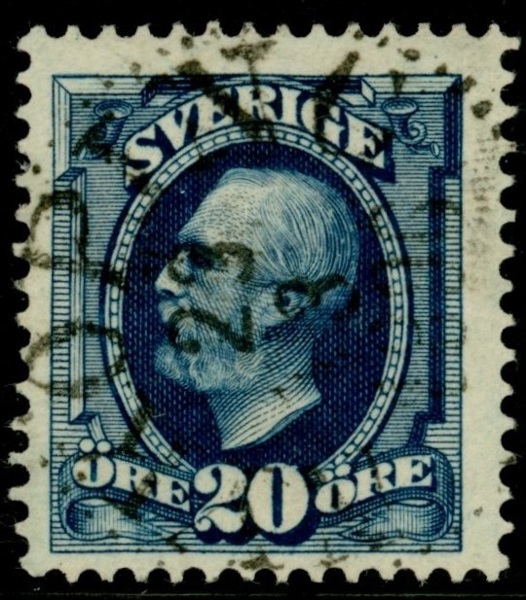 F56vm. Stpl ex med vm del av en omvänd krona horisontellt. Sällsynt objekt, ej nämnt i Facit!