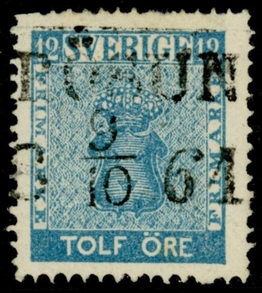 F9. (FÅ)RÖSUN(D) 4-kantstämpel 9.10.(1)861. Ktt men bra stämpel!