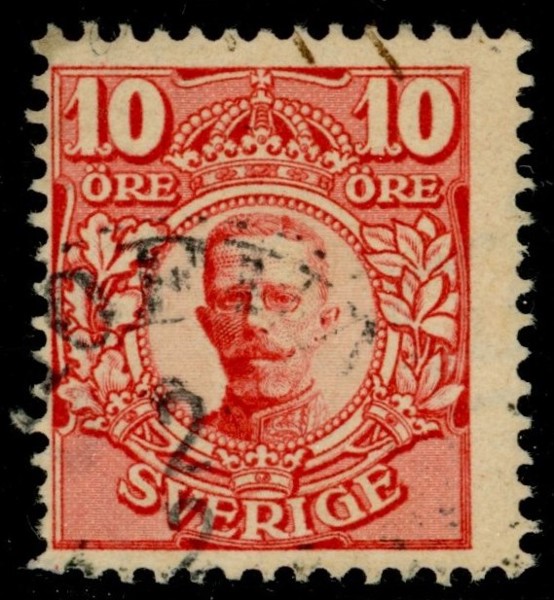 F76vm3. Stpl ex med vm krona + del av KPV. Sällsynt vattenmärkesvariant, utlåtande Lorentzon. F 4000 kr