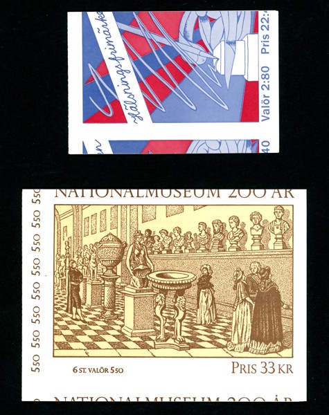 H428, 429. Lot två häften med felskurna omslag och otryckt inlaga.