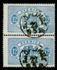 Tj5. Lodrätt par med ovanlig stpl KJÖFLINGE 22.5.1874. Postal 800 kr