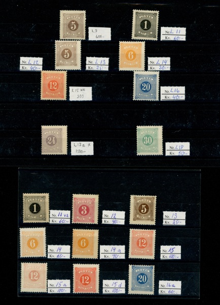 Parti x/xx lösen, bl.a. ostämplad L17a. Högt kv.