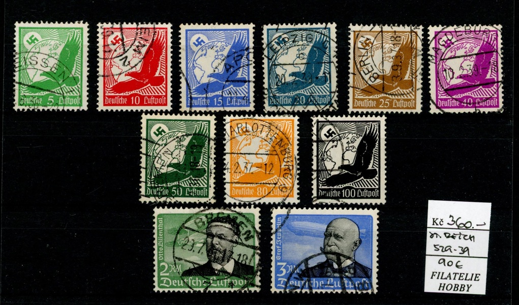 TYSKLAND/REICH. Mi529-39. Stpl serie. Mi € 95