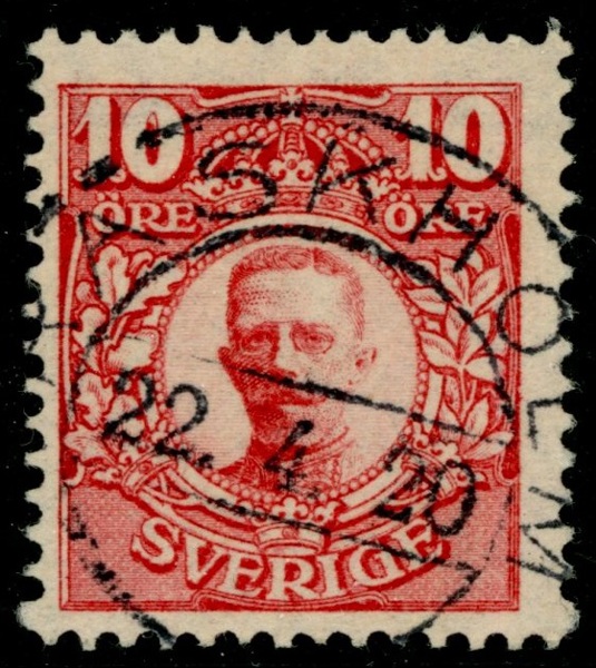 F82. TRÄSKHOLM 22.4.20. Svår stpl på medaljong!