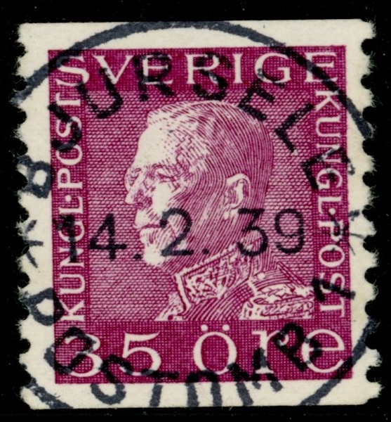 F187 a3-ppr. BJURSELE POSTOMB 1 14.2.39. Praktex!