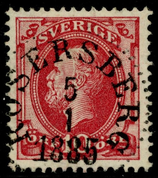 F39. ROSERSBERG 5.1.1885. Prakt, tidig stämpel.