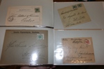 Pärm med brev 4 sk bco-sekelskiftet med bra spridning på både utgåvor, och avsändningsorter. Bl.a. rek och tilläggsfrankerade helsaker. Besiktiga!