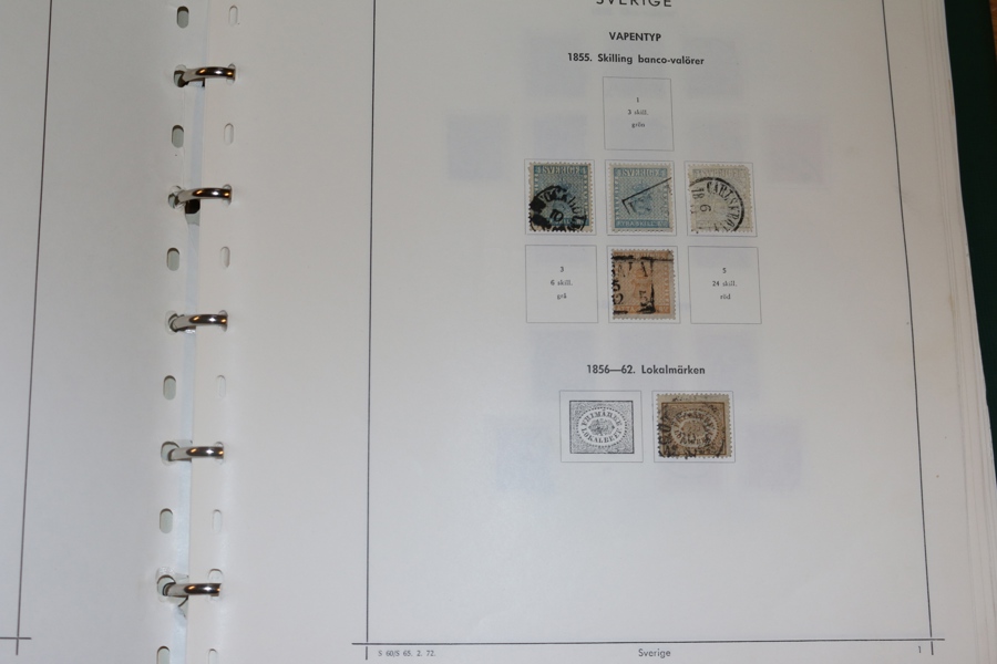 Samling stämplat 1855-1979 i två Facitalbum. Välfyllt med många trevliga märken.
