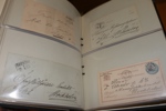 T-län. Samling försändelser i kontorspärm, en intressant blandning av olika typer av brev och blanketter 18-1900-tal. 