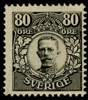 F94. Ostämplat ex 80 öre "Värnamo". Attest HOW "mycket gott exemplar"