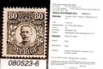 F94. Ostämplat ex 80 öre "Värnamo". Attest HOW "mycket gott exemplar"