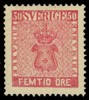 F12. Ostämplat praktex 50 öre vapen, troligen nyans g. F 8000 kr