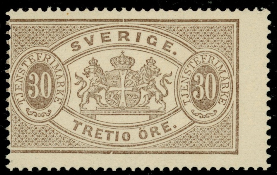 Tj8. Postfriskt ex. Sned centrering men postfriska ex är ovanliga. F 9500 kr