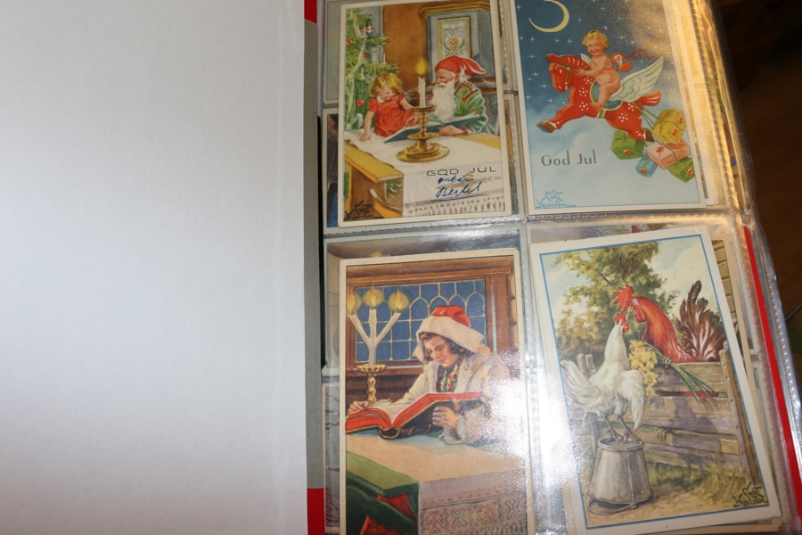 TECKNADE KORT. Samling kort tecknade av Curt Nyström, Ahlstrand, Skogsberg och många fler. Totalt ca 450 kort!