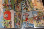 TECKNADE KORT. Samling kort tecknade av Curt Nyström, Ahlstrand, Skogsberg och många fler. Totalt ca 450 kort!