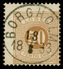 L19. BORGHOLM 18.8.1883. Sned centrering men magnifik stämpel.