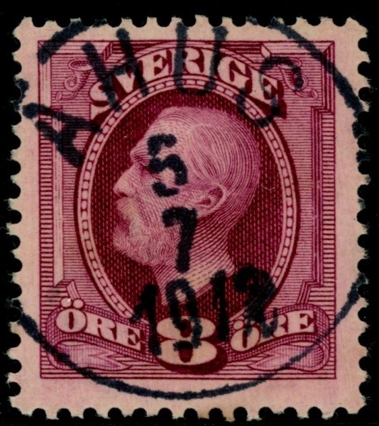 F53. ÅHUS 5.7.1912. Prakt-lyx av 8-öringen!