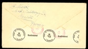 F277+231 på intressant luftpostbrev till Danmark, stämplat MALMÖ 1 4.5.43.
