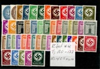 TYSKLAND/REICH. Mi Tj130-77. Postfriska serier. Mi € 405