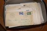 Minnespost. Skokartong brev och kort 1940-70-tal.