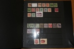 STÄMPLAR. Välfyllt visiralbum, först ett par sidor blandat, därefter sorterat på län, oftast en sida per län. Längre fram också intressanta avsnitt postombud, ångbåt, järnväg, postanstalten m.m.