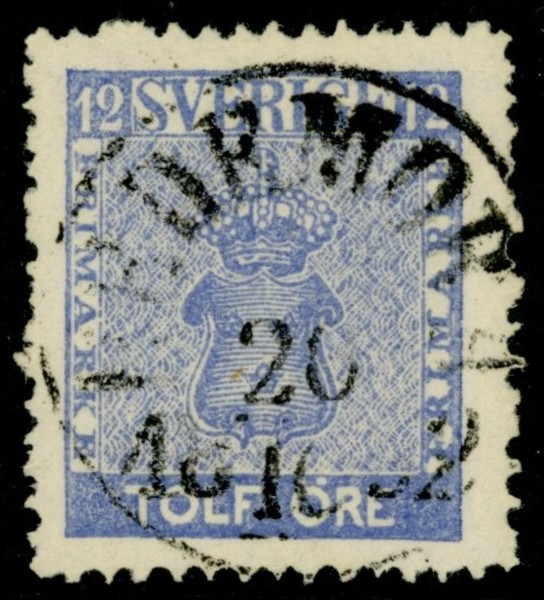 F9h. HEDEMORA 20.10.1862. Fräscht märke med rufftandning.