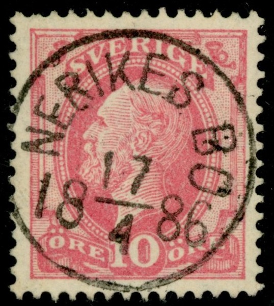 F39. NERIKES BO 17.4.1886. Kt men vackert.