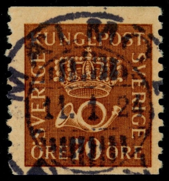 F164. MALMÖ 11.1.24. Svår valör som praktstämplat.