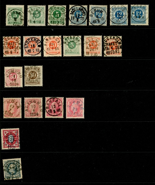 Ett blad vackra stämplar ringtyp-Oscar med några lite bättre.