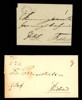 Förfilateli. Två brev stpl SALA 1840 resp WESTERÅS 1844.