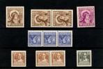 F326-27 och 335-36. Två postfriska serier. Dessutom ett ostämplat 3-strip.