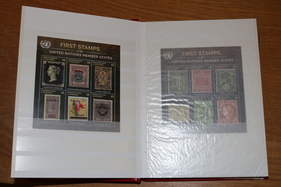 "ETTOR". Album med några förstautgåvor (eller nästan) från olika länder, t.ex. Finland 10 kop oval. Även några modernare utgåvor. Något blandad kvalitet.