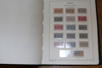Samling x/xx 1886-1974 i Leuchtturmalbum med fickor. Välfyllt med Oscar II, medaljong, landstorm, bandmärken. Kongress och Förening kpl mest xx. 