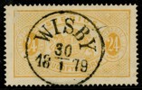 Tj7c. WISBY 30.1.1879. Ytligt "skrap" t.v. annars ett praktex. Nyanserat och sign O.P.