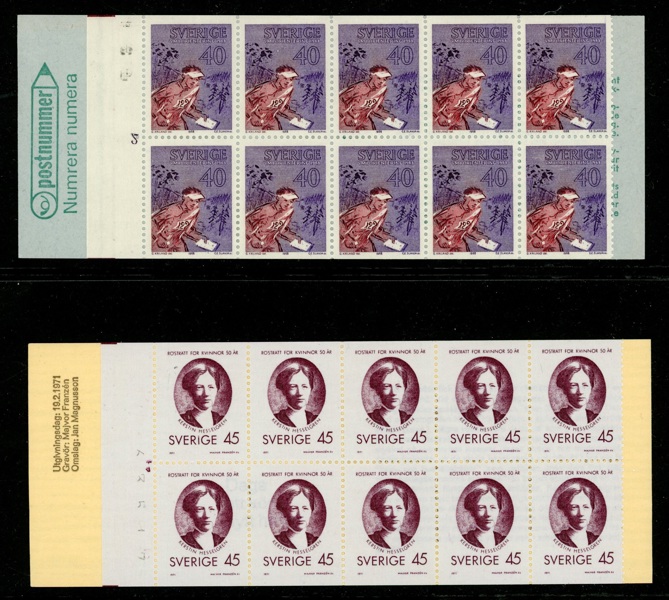 Lot två häften som båda har RT+cyls+abklatsch av kn.