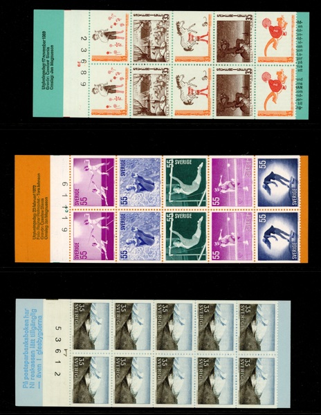 Lot tre äldre häften med dubbla markeringar, se bild.