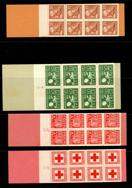 Lot fyra äldre häften, alla med cyls. Bl.a. Röda korset.