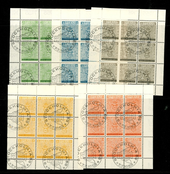 F471-75. Stämplad 9-blockserie. F 2500 kr